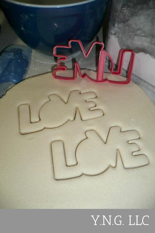Love Word Block Letters Outline Valentines Wedding Cookie Cutter USA PR3323