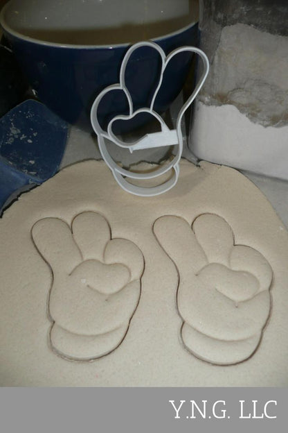 Mickey Mouse Hand Glove Number 2 Two Second Birthday Cookie Cutter USA PR2877