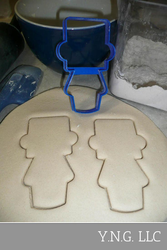 Boy Body With Square Head Hat Outline Vintage Kids Toy Cookie Cutter USA PR3075