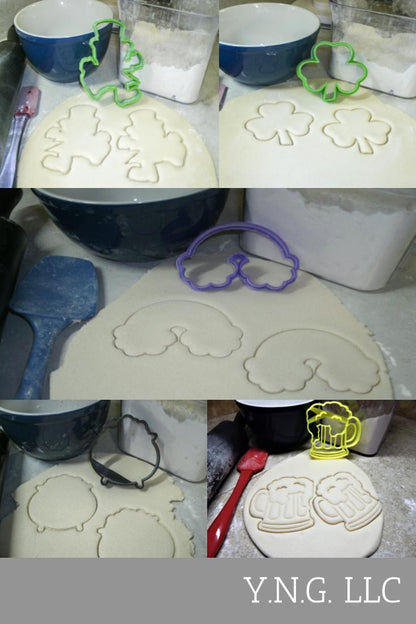 Saint Patricks Day Shamrock Leprechaun Set Of 5 Cookie Cutters USA PR1161
