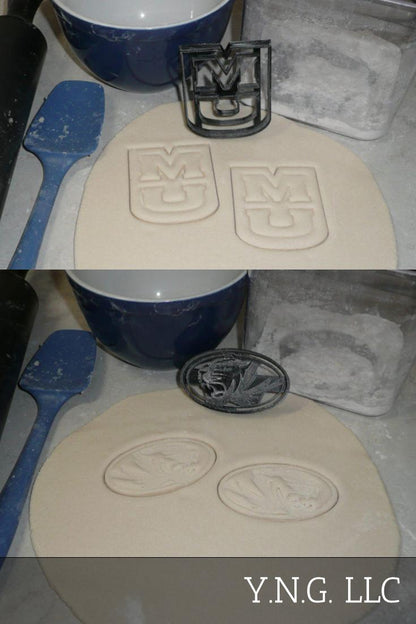 University Of Missouri Tigers Mizzou MU Logo Set Of 2 Cookie Cutters USA PR1256