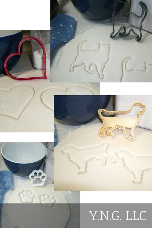 Rescue Pets Are Best Dog Cat Paw Heart Set Of 4 Cookie Cutters USA PR1042