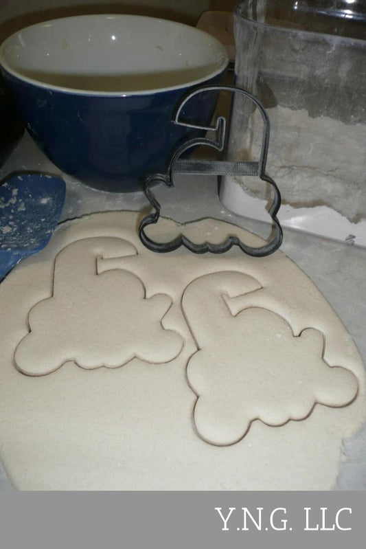 Number Six 6 Outline Fancy Word Birthday Anniversary Cookie Cutter USA PR3006