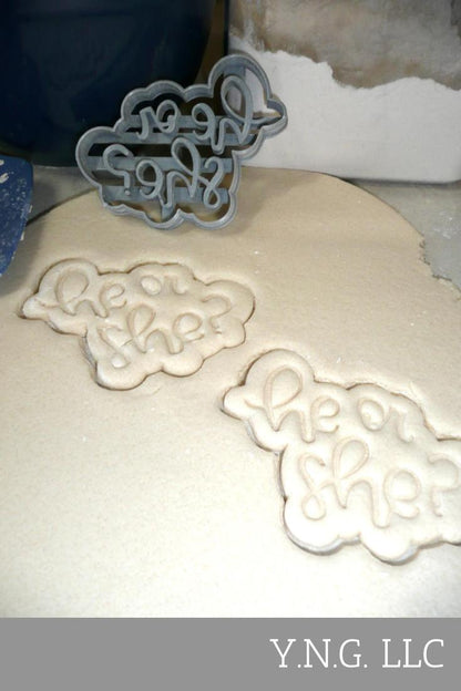 Wheels Or Heels Gender Reveal Baby Shower Set Of 3 Cookie Cutters USA PR1193
