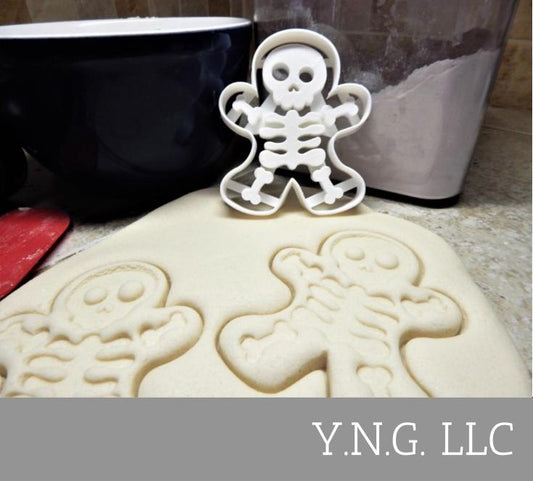 Gingerbread Skeleton Man Body Bone Bones Halloween Party Cookie Cutter USA PR113