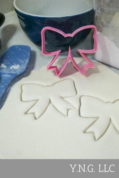 Badges Or Bows Gender Reveal Baby Shower Set Of 3 Cookie Cutters USA PR1196