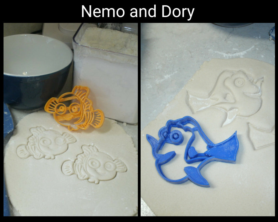 Finding Dory Nemo Fish Kids Cartoon Set Of 2 Cookie Cutters USA PR1046