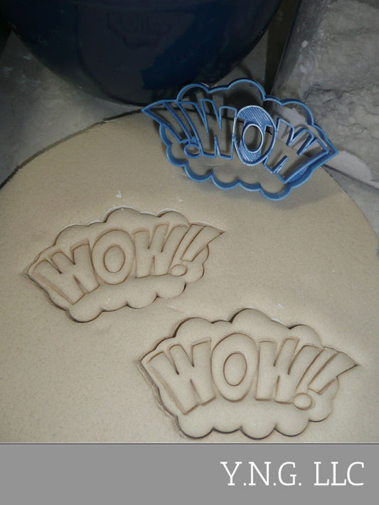 Wow Sign Quote Superhero Comic Book Movie Cookie Cutter Made in USA PR3201