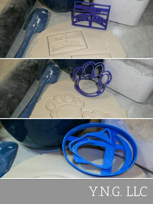 Penn State University Nittany Lions Paw Set of 3 Cookie Cutters USA PR1435