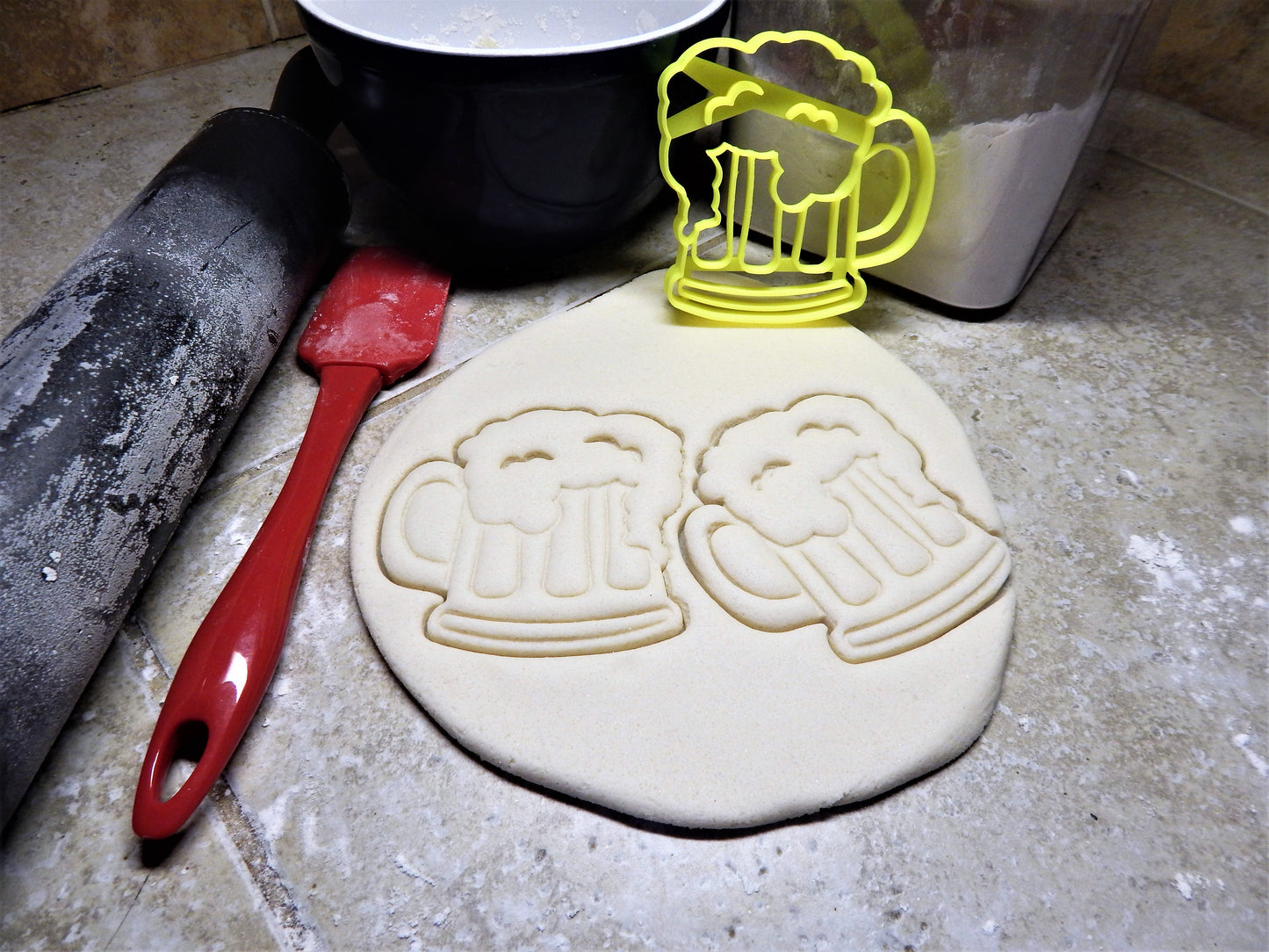 Beer Mug With Foam Alcoholic Beverage Cookie Cutter 3D Printed USA PR2318