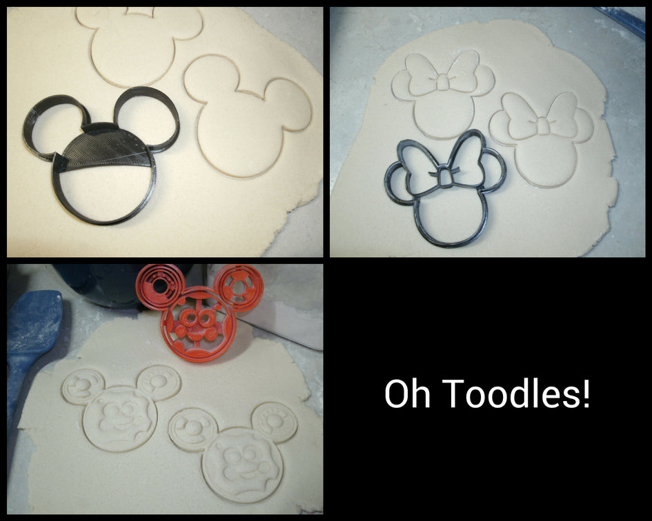 Oh Toodles Minnie Mickey Mouse Clubhouse Set Of 3 Cookie Cutters USA PR1038