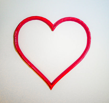 6x Heart Outline Love Fondant Cutter Cupcake Topper Size 1.75" USA FD209