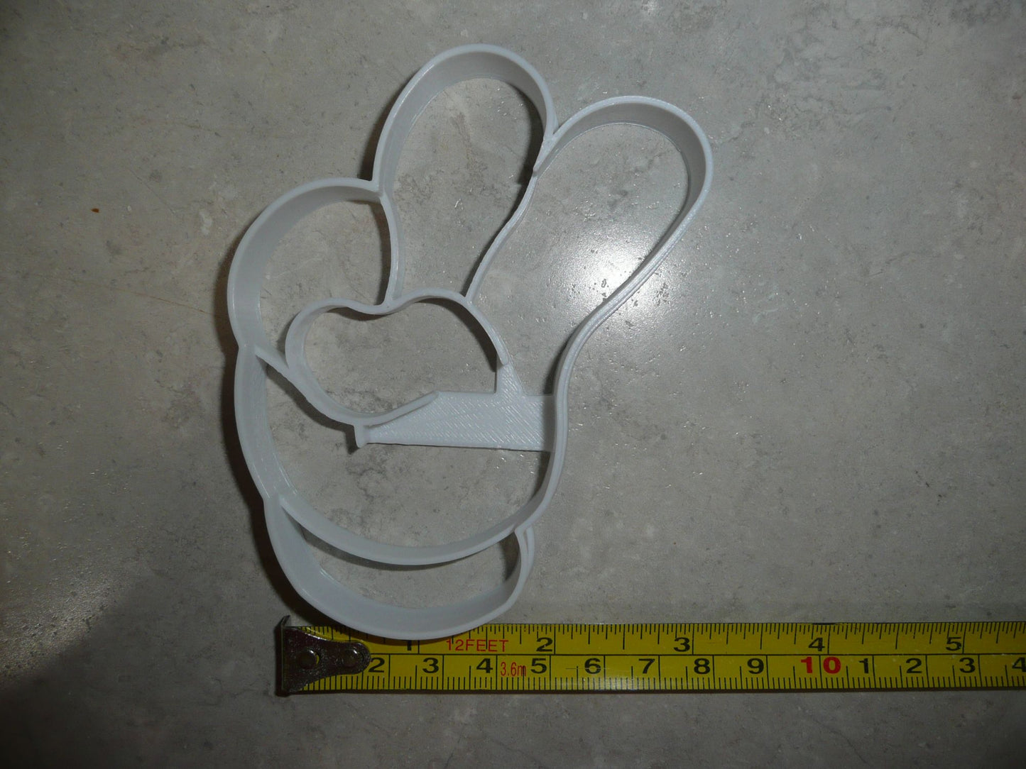 Mickey Mouse Hand Glove Number 2 Two Second Birthday Cookie Cutter USA PR2877