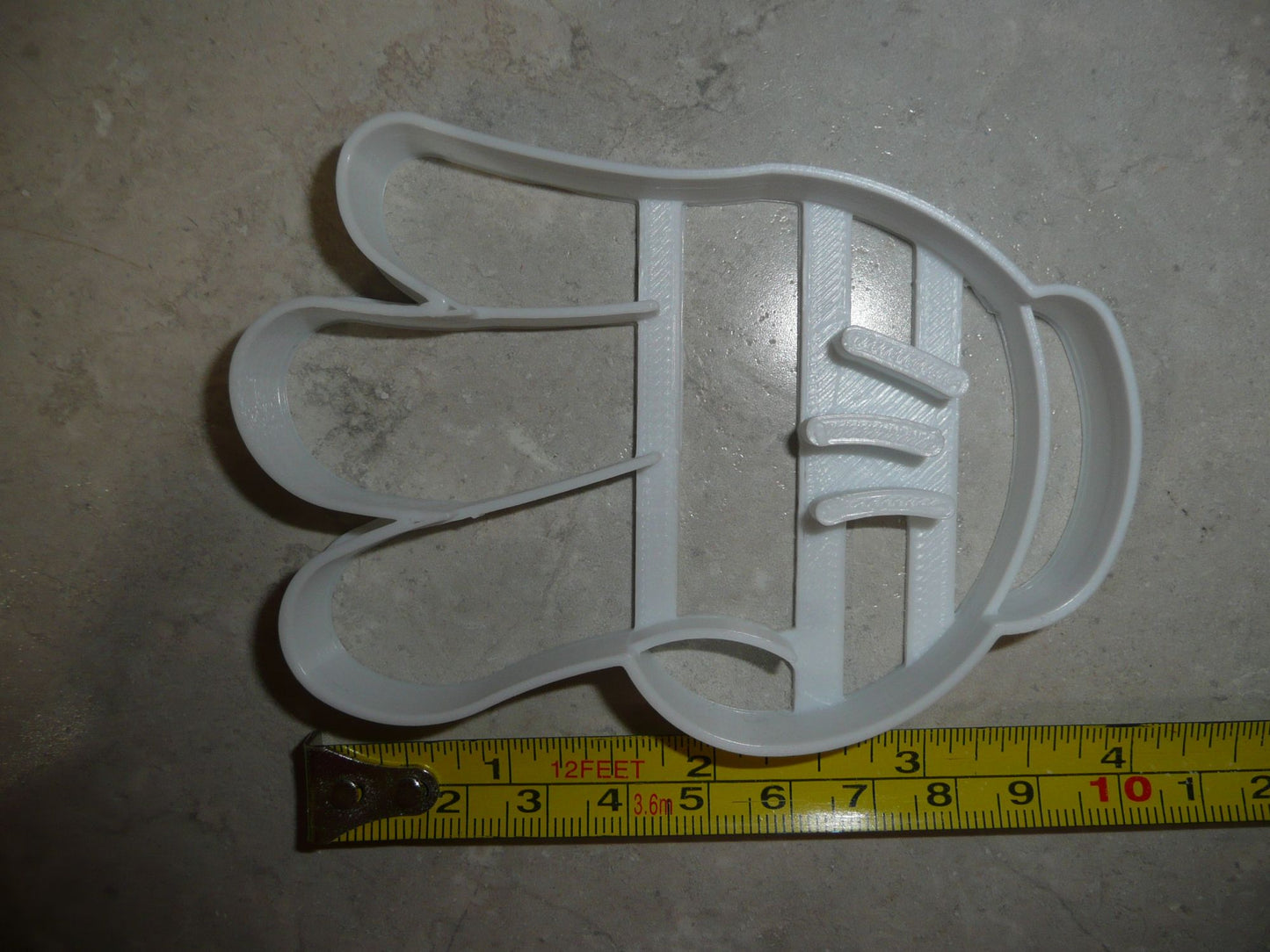 Mickey Mouse Hand Glove Number 3 Three Birthday Cookie Cutter USA PR2878