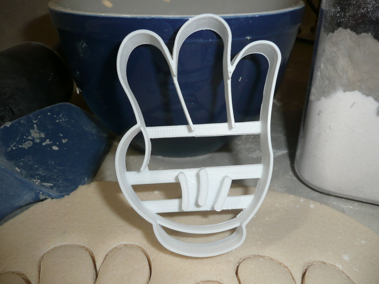 Mickey Mouse Hand Glove Number 3 Three Birthday Cookie Cutter USA PR2878