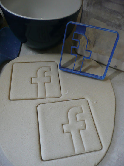 Facebook Themed F Letter Social Media Website Cookie Cutter Made in USA PR2954