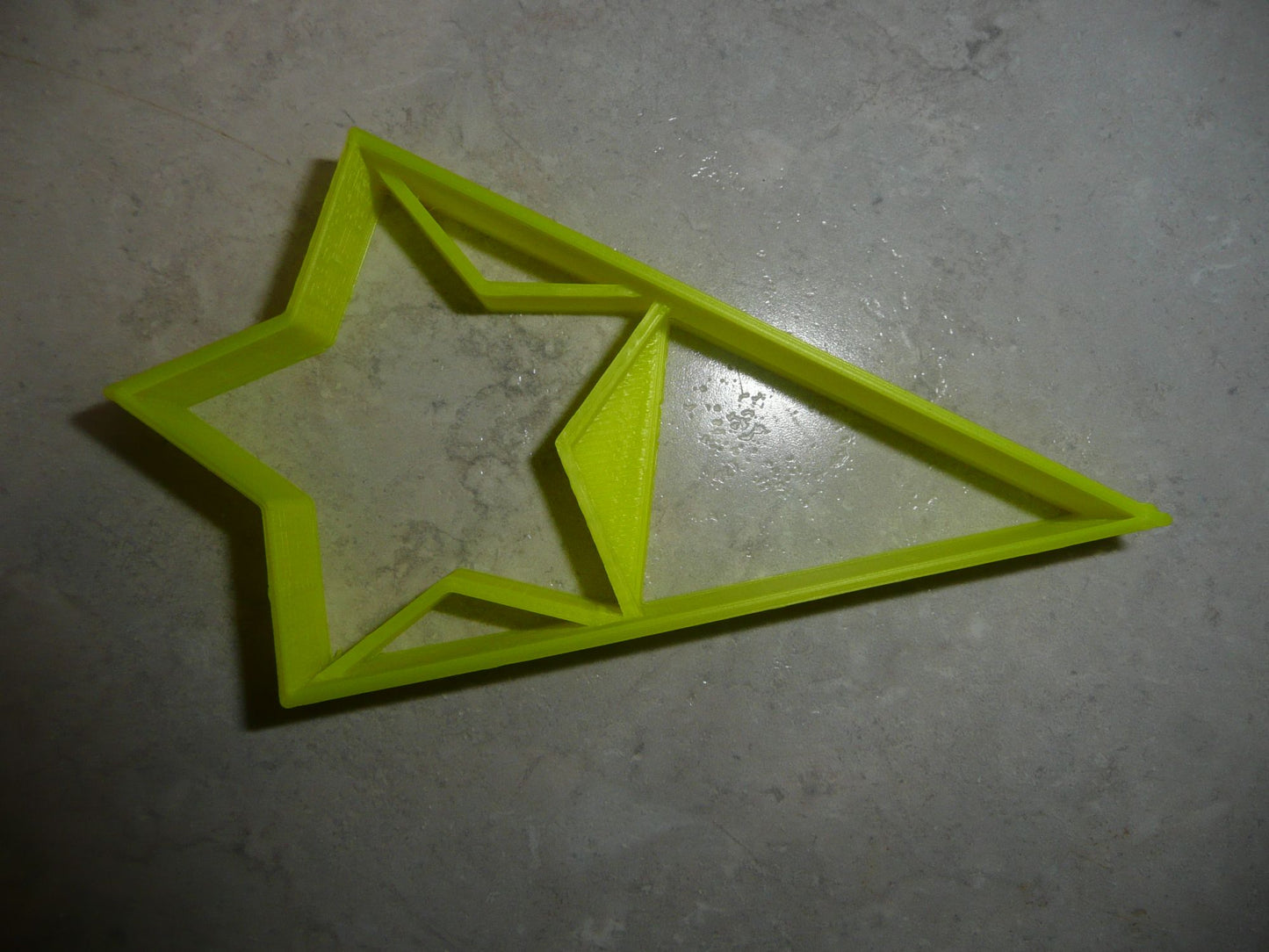 6x Star With Triangle Fondant Cutter Cupcake Topper Size 1.75 Inch USA FD3048