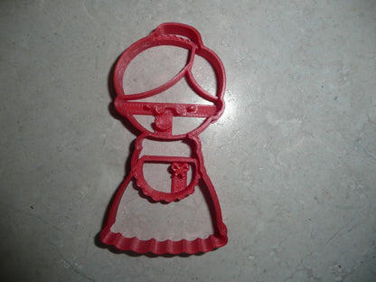 6x Mrs Claus Detailed Fondant Cutter Cupcake Topper 1.75 IN USA FD3265