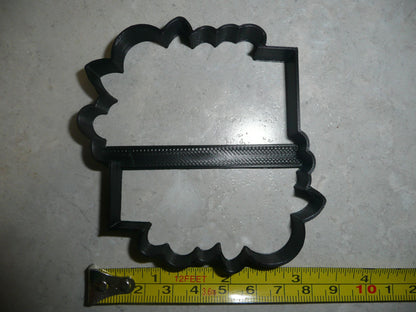 Floral Square Frame Outline Flower Edge Accent Cookie Cutter USA PR3225