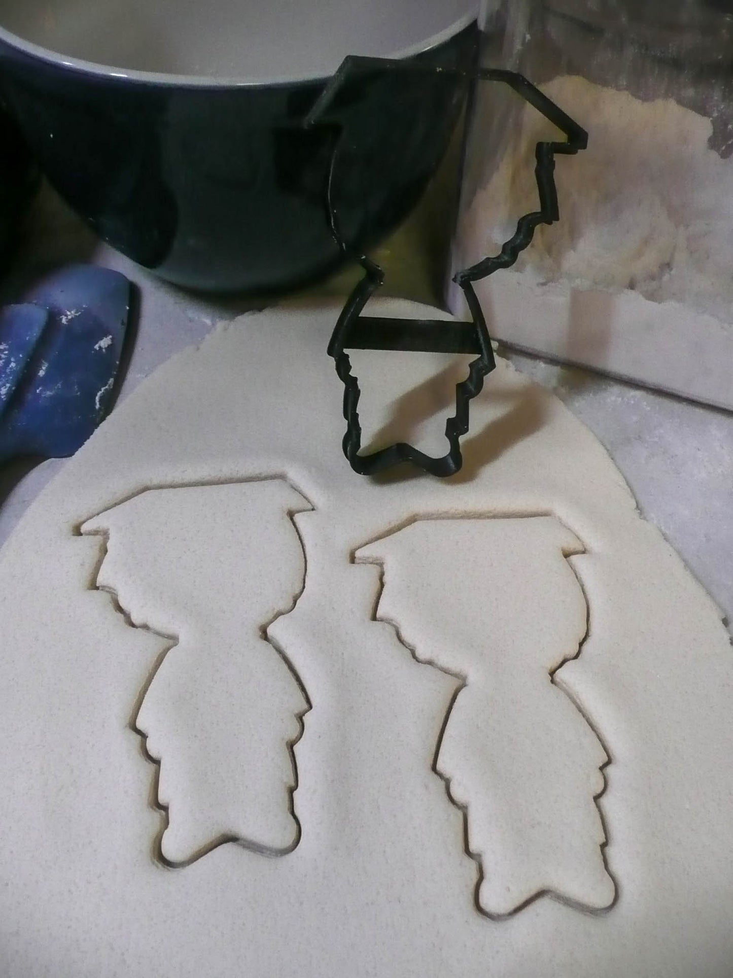 Graduate Wearing Cap And Gown Outline Graduation Attire Cookie Cutter USA PR3089
