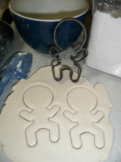 Big Inflated Head Gingerbread Man Outline Christmas Cookie Cutter USA PR2151