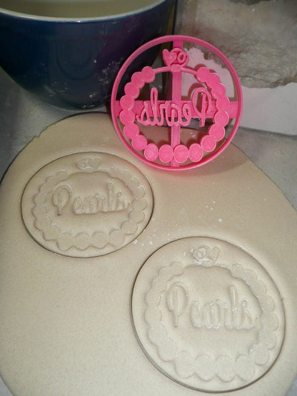 Pearls Fashion Girl Baby Shower Gender Reveal Cookie Cutter USA PR3027