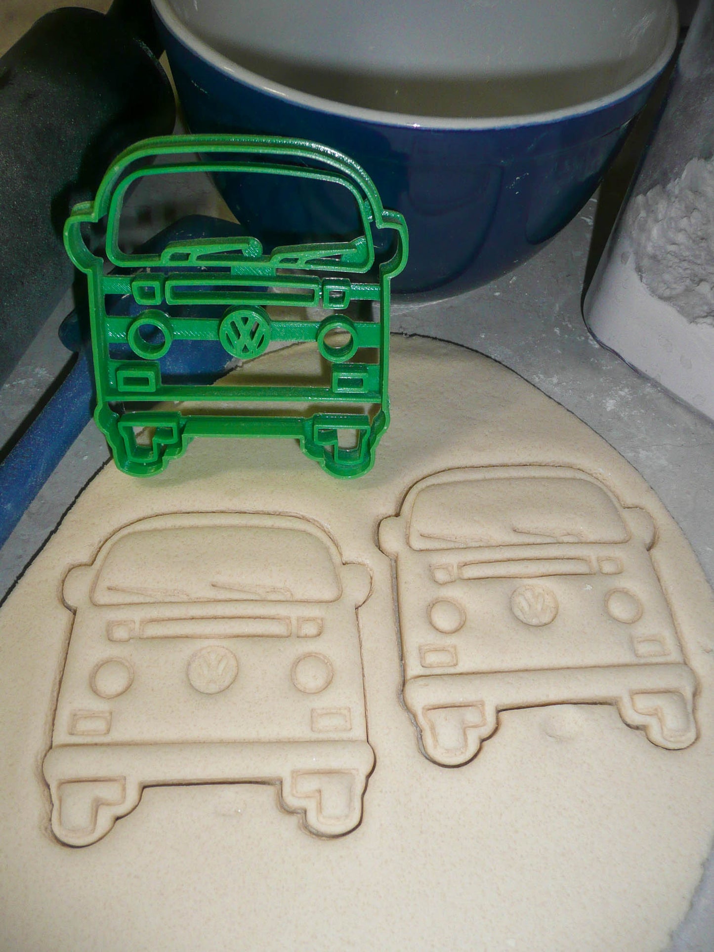 Vintage 1970s Groovy Bus Hippy Van Front End View Cookie Cutter USA PR3252