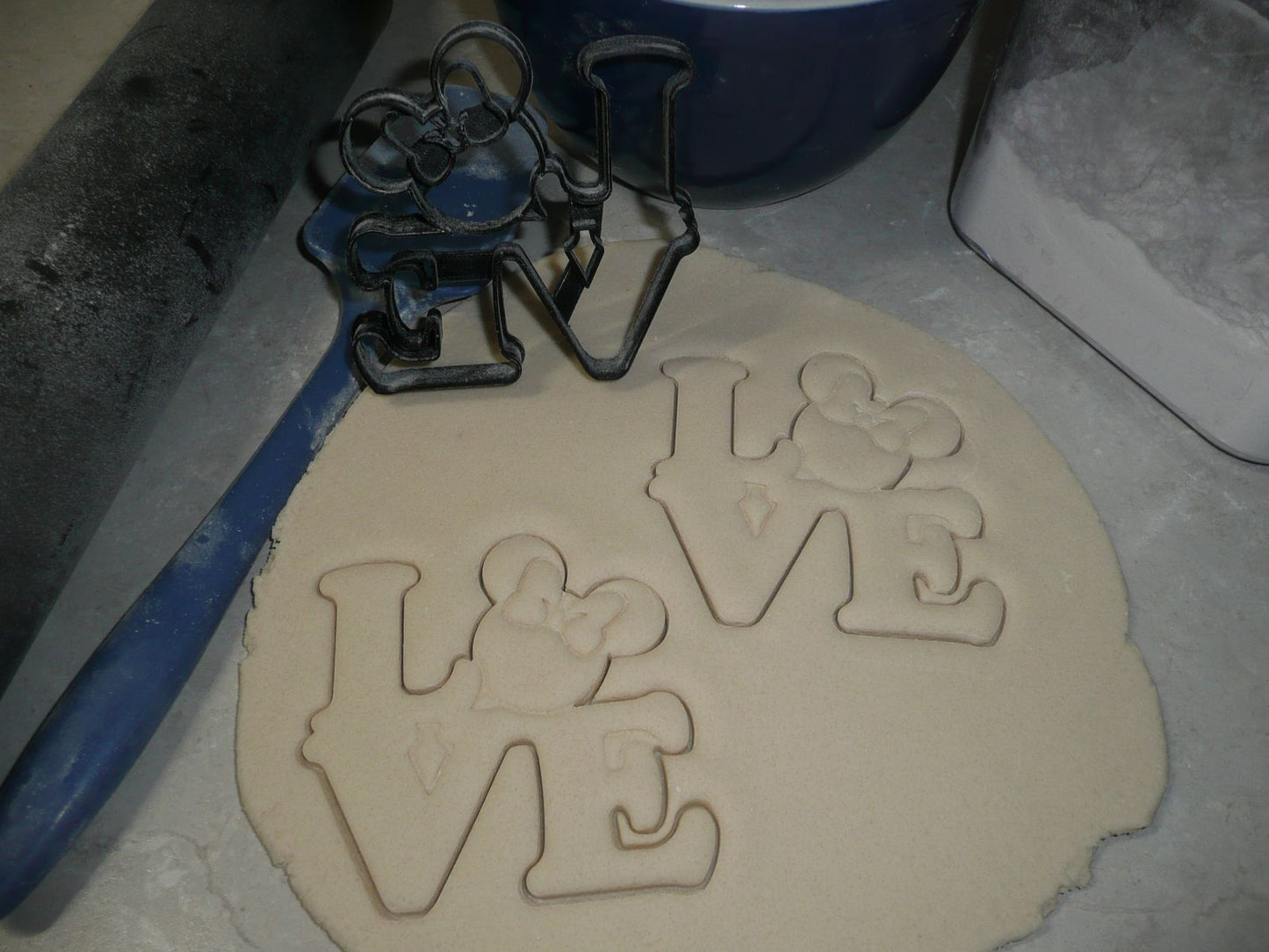 Minnie Mouse Head Love Word Letters Valentine Wedding Cookie Cutter USA PR3327