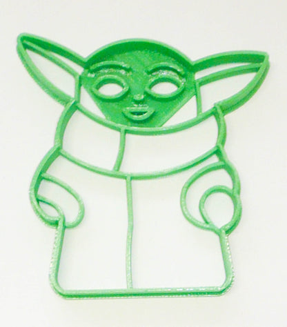 6x Baby Yoda Grogu Pose 1 Fondant Cutter Cupcake Topper 1.75 Inch FD3321