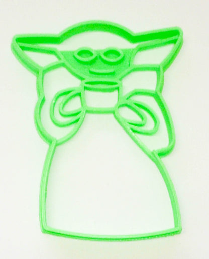 6x Baby Yoda Coffee Grogu Fondant Cutter Cupcake Topper 1.75 Inch USA FD3362