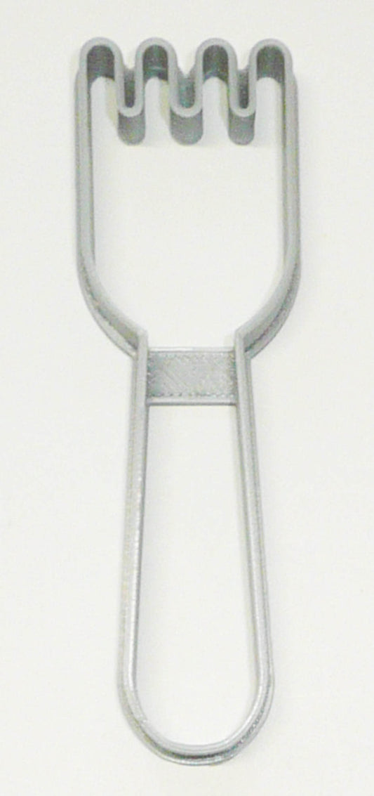 6x Fork Outline Utensil Fondant Cutter Cupcake Topper Size 1.75 Inch USA FD3404