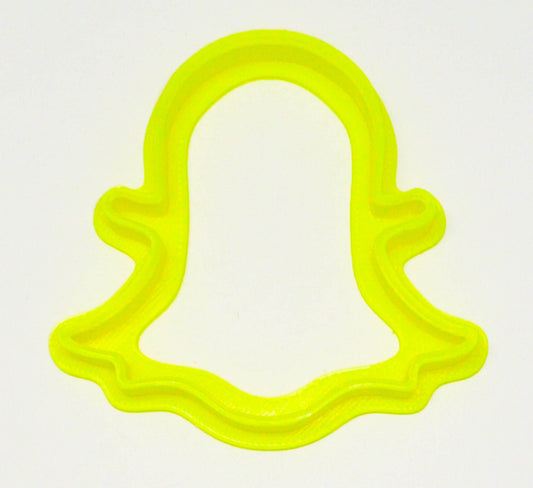 6x Snapchat Ghost Fondant Cutter Cupcake Topper 1.75 IN USA FD2300