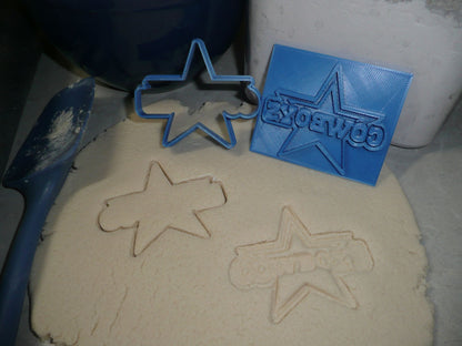 Dallas Cowboys Cookie Stamp and Outline Cutter Set of 2 Made in USA PR3192