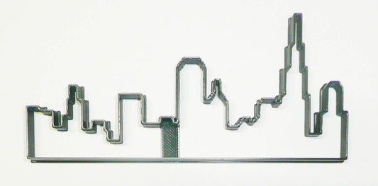 6x Chicago Skyline Silhouette Fondant Cutter Cupcake Topper 1.75 Inch FD3370