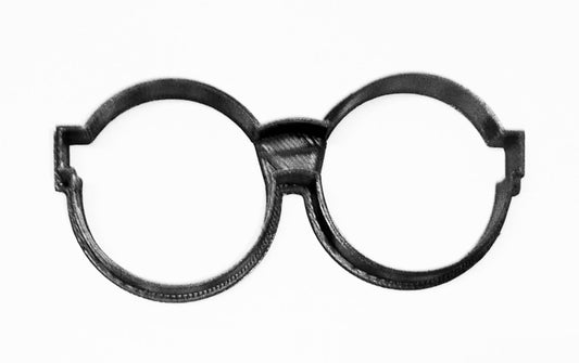 6x Round Frame Glasses Fondant Cutter Cupcake Topper Size 1.75 Inch USA FD3431