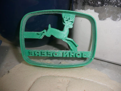 John Deere Vintage Logo With Words Farm Tractor Cookie Cutter USA PR3868