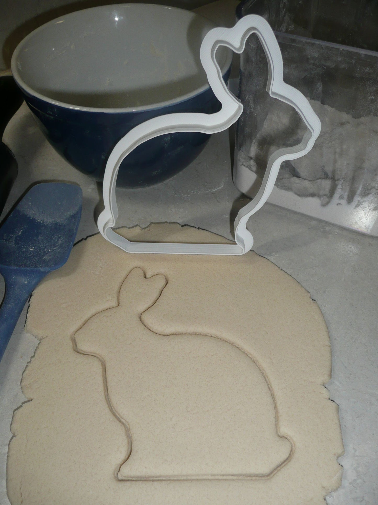 Large Size Easter Bunny Rabbit Sitting Outline Cookie Cutter Made in USA PR217