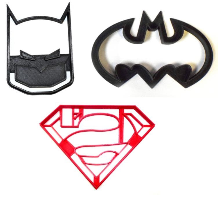 Justice League Superheroes Batman Superman Set Of 3 Cookie Cutters USA PR1019