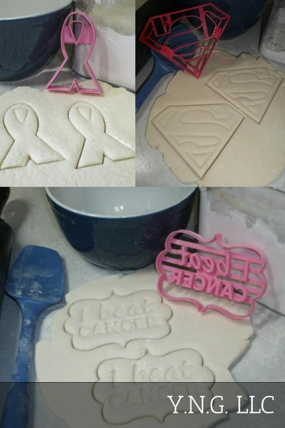 Cancer Survivors Are Superheroes Superman Set of 3 Cookie Cutters USA PR1020