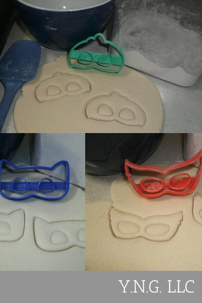 PJ Masks Kids Cartoon Superheroes Set Of 3 Cookie Cutters USA PR1052
