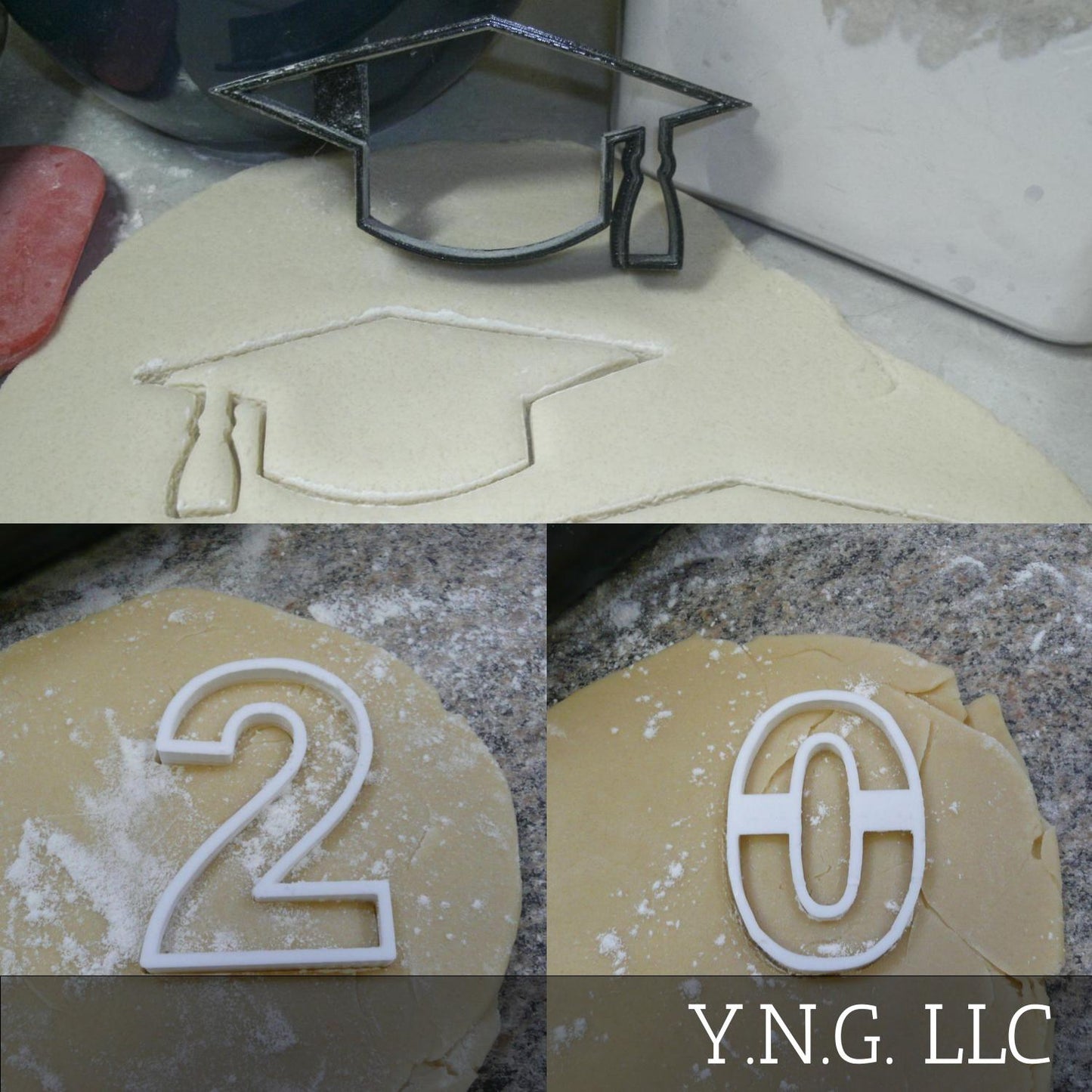 Graduation Kit Year 2022 Cap Numbers Set Of 3 Cookie Cutters Made In USA PR1112