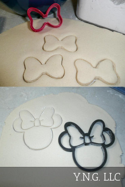Minnie Mouse And Her Bow Cartoon Character Set Of 2 Cookie Cutters USA PR1539