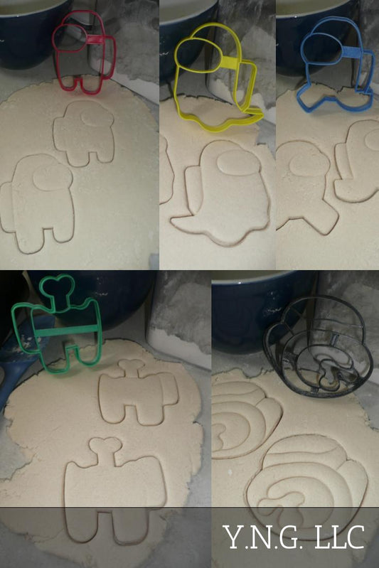 Among Us Crewmate and Imposter Video Game Set Of 5 Cookie Cutters USA PR1544