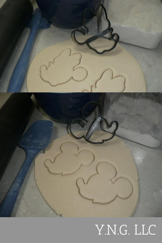 Mickey Minnie Mouse Face Outlines Side Facing Set Of 2 Cookie Cutters USA PR1565
