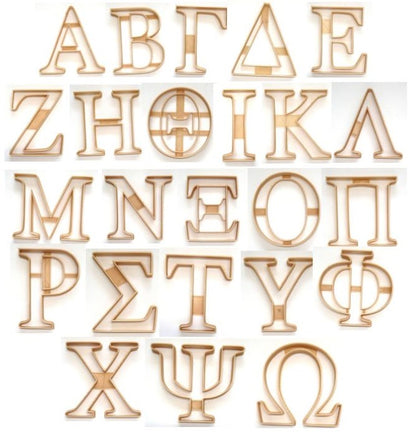 Greek Alphabet Letters Alpha To Omega Set Of 24 Cookie Cutters USA PR1568