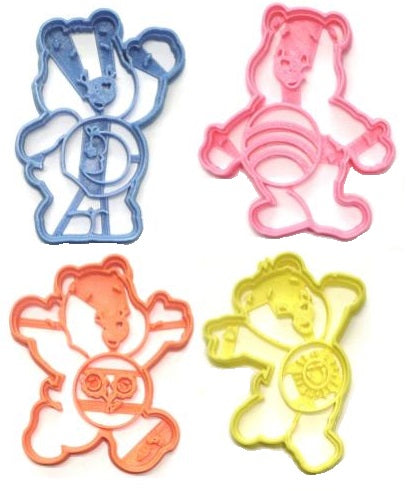 Care Bears Bedtime Cheer Friend Funshine Set Of 4 Cookie Cutters USA PR1573