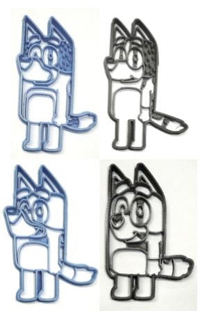 Bluey Puppy Cartoon Bingo Bandit Chilli Set Of 4 Cookie Cutters USA PR1574