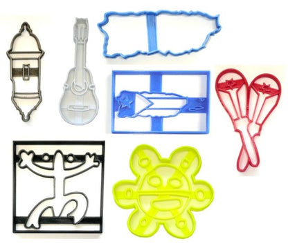 Puerto Rico Tourist Heritage Landmark Set Of 7 Cookie Cutters USA PR1583