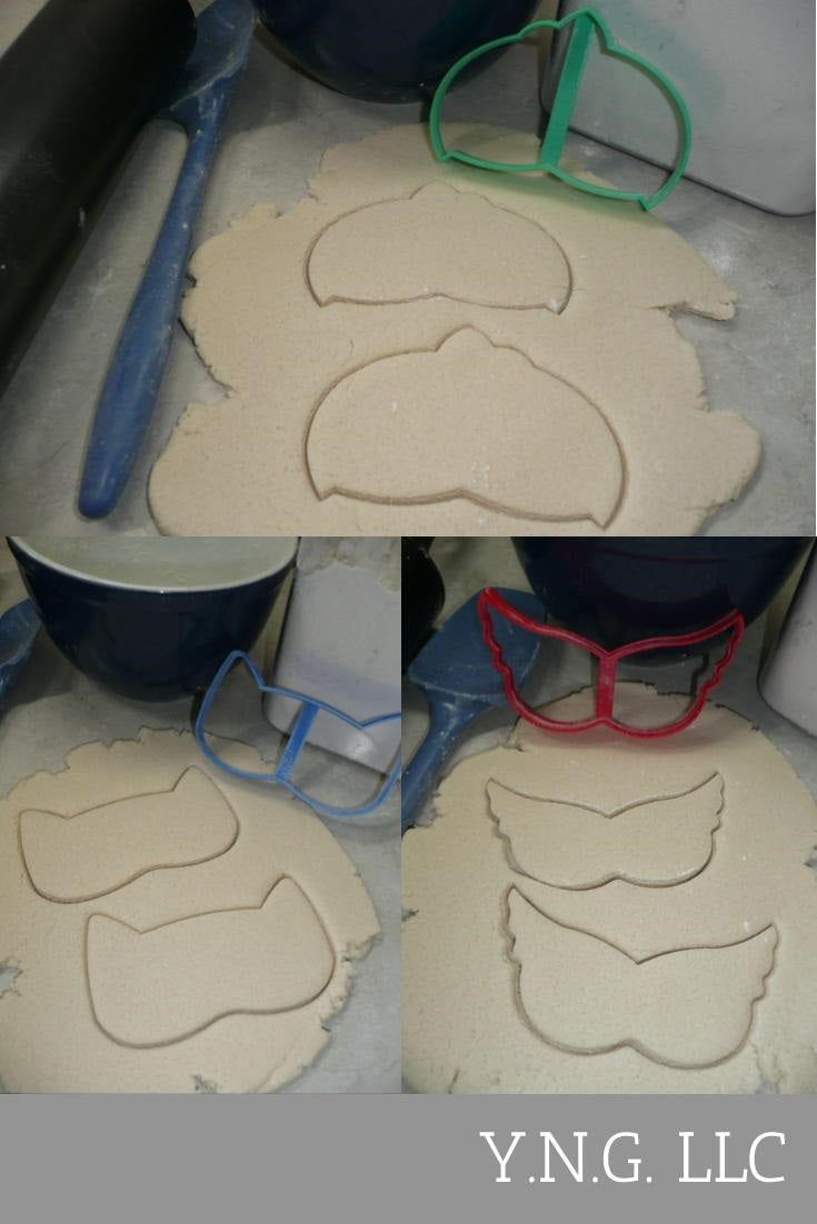 PJ Masks Outlines Cartoon TV Show Series Set Of 3 Cookie Cutters USA PR1592
