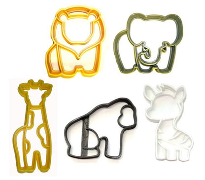 Animal Crackers Circus Zoo Safari Animals Set Of 5 Cookie Cutters USA PR1594